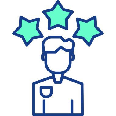 Avatar man simgesi, vektör illüstrasyonu