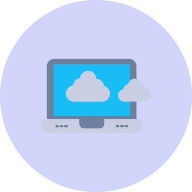 bulut hesaplama vektörü simgesi