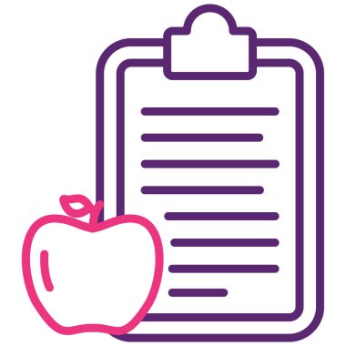 Elma. Web simgesi basit illüstrasyon