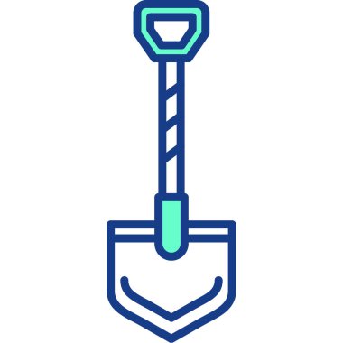 kürek simgesi vektör illüstrasyonu