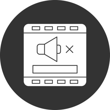 Konuşma balonu simgesi, vektör illüstrasyonu ile video çağrısı