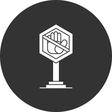 Simgeyi durdur. Web tasarımı için dur vektör simgesinin basit çizimi