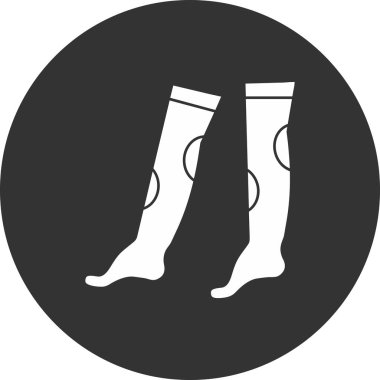 Çorap vektör simgesi. Siyah vektör logosu beyaz arka plan çoraplarında izole edilmiş.