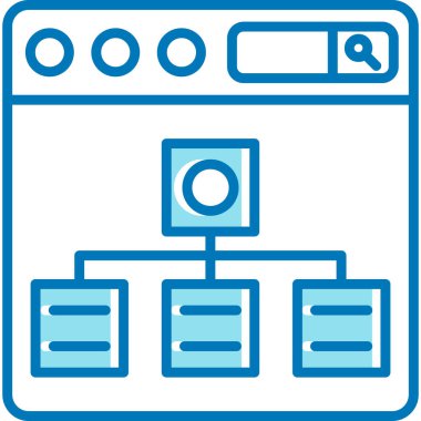 veritabanı web simgesi, basit vektör illüstrasyonu