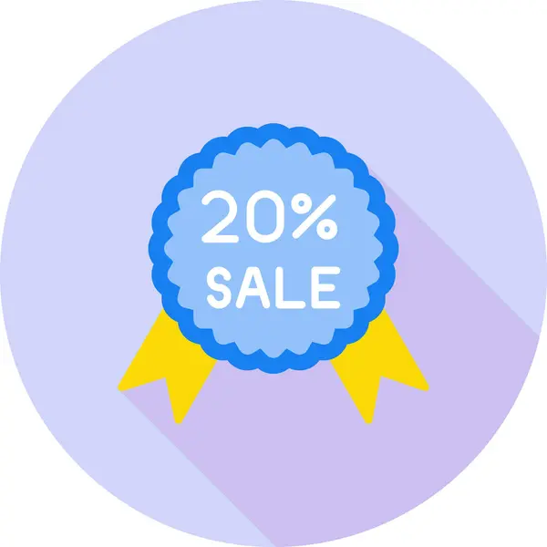 Vektör simgesinde indirimli satış dairesi