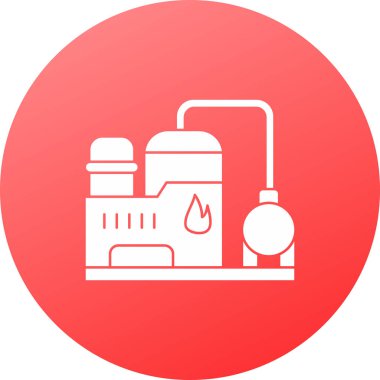 Benzin istasyonu simgesinin vektör illüstrasyonu