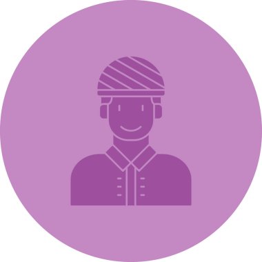 Bir insan simgesinin vektör illüstrasyonu