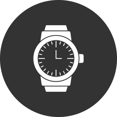 vektör modern düz kol saati ikonu. beyaz üzerine izole