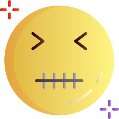 Emoji duygu yüz ifadesi simgesi düz biçimli