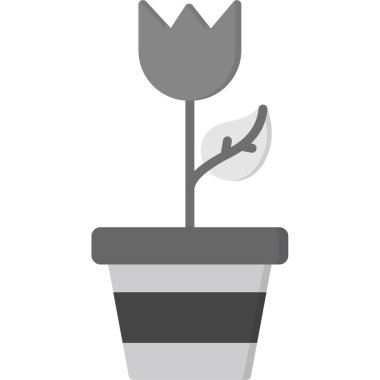 Bir bitki simgesinin vektör illüstrasyonu