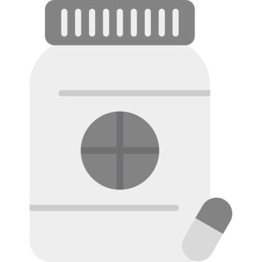 Düz tarzda ilaç şişesi simgesi