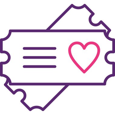 Aşk harfi simgesi vektör illüstrasyonu, harf aşk işareti konsepti