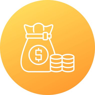 Bir dolar simgesinin vektör illüstrasyonu