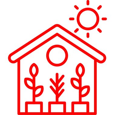 Bir ev simgesinin vektör illüstrasyonu