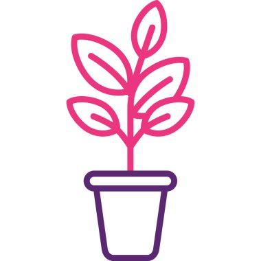 Bitki. Web simgesi basit illüstrasyon