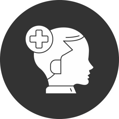 Beyin. Web simgesi basit illüstrasyon