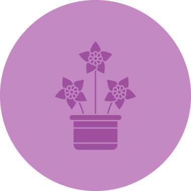 Eşsiz Çiçek Vektörü Kabartma Simgesi