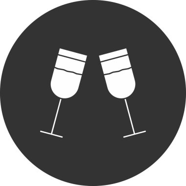 Şampanya simge vektör çizim