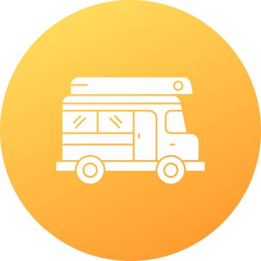 Otobüs. Web simgesi basit illüstrasyon