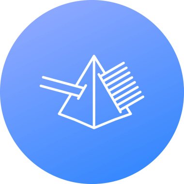 Bir çadır simgesinin vektör illüstrasyonu