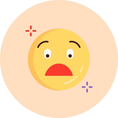 Düz biçimli emoji yüz ifade simgesi