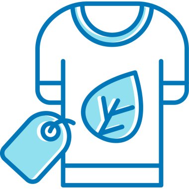 Kumaş giysi gömleği simgesi - taslak biçimi