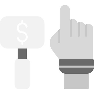 Dolar işareti tutan el