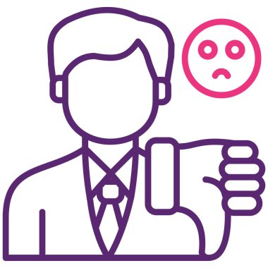 İş adamı. Web simgesi basit illüstrasyon