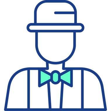 Adamım. Web simgesi basit illüstrasyon