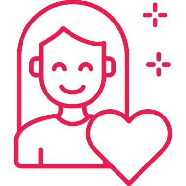 Kalp. Web simgesi basit illüstrasyon