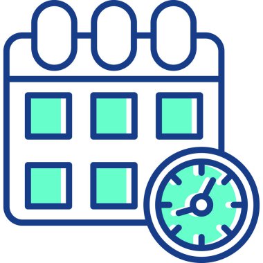 Saat takvimi simgesi - taslak biçimi