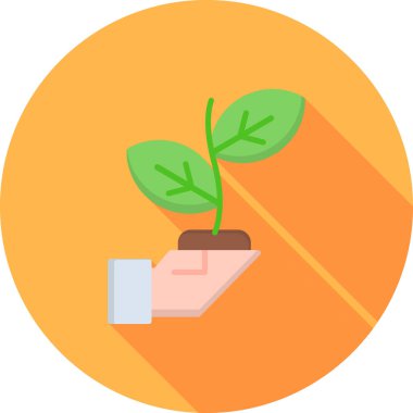 Bitki. Web simgesi basit illüstrasyon