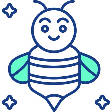 Arı simgesinin vektör illüstrasyonu