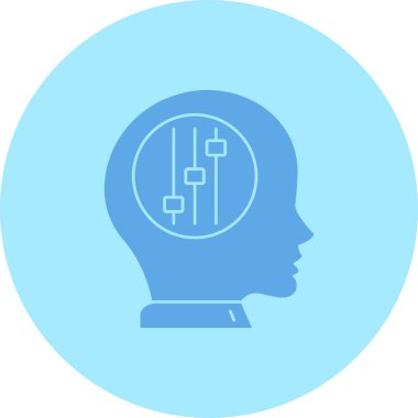 Bir insan kafası simgesinin vektör illüstrasyonu