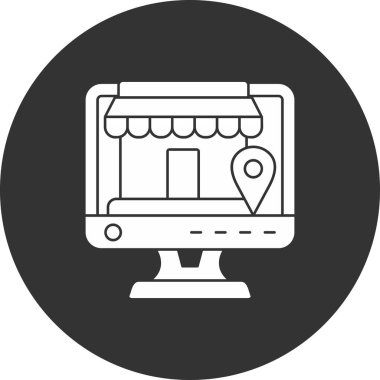 Konumu PIN simgesi, basit vektör çizim