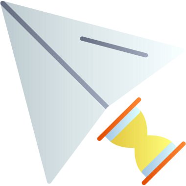 Bir düzlem simgesinin vektör çizimi.