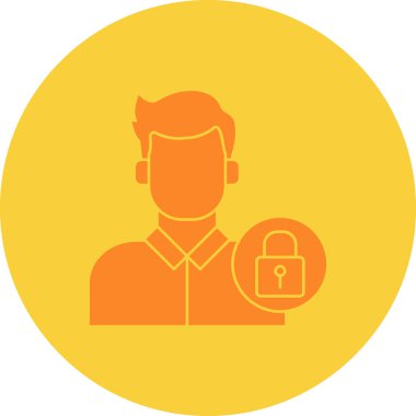 Kilitli bir adamın vektör simgesi