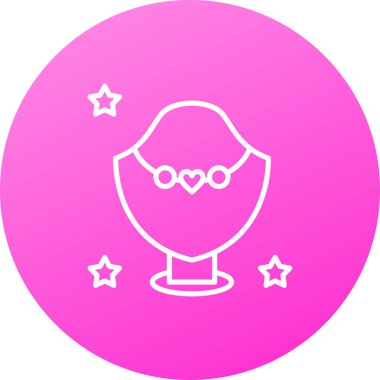 güzel ve şirin çizgi vektör simgesi