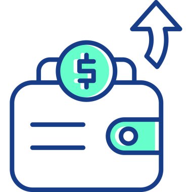 Dolar. Web simgesi basit illüstrasyon