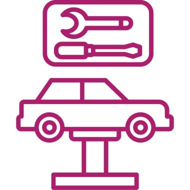 Araba anahtarı. Basit resimleme