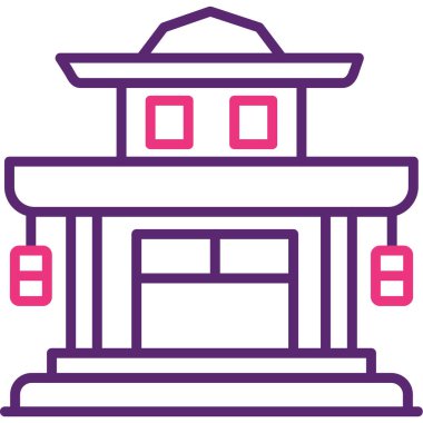 Bina. Web simgesi basit illüstrasyon