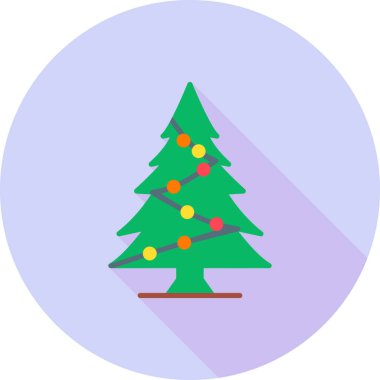 Yılbaşı ağacı. Basit resimleme