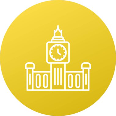 Saat. Web simgesi basit tasarım