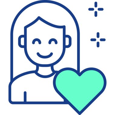 Aşk. Web simgesi basit illüstrasyon