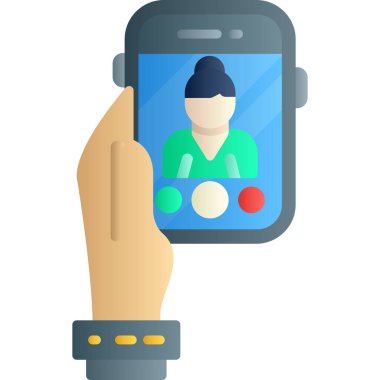 Akıllı telefon simgesinin vektör illüstrasyonu