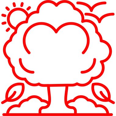 bir ağacın vektör simgesi