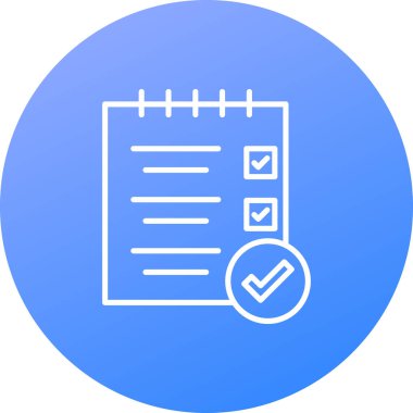 Kontrol listesi simgesinin vektör illüstrasyonu