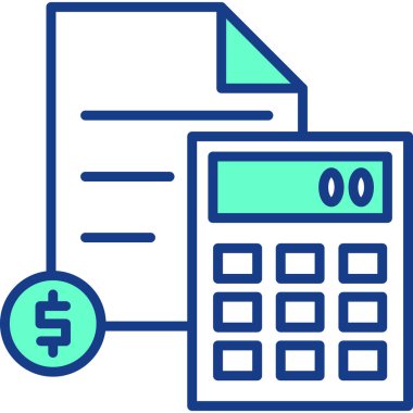 Hesap makinesi. Web simgesi basit illüstrasyon