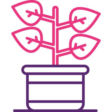 Bitkiler. Web simgesi basit illüstrasyon