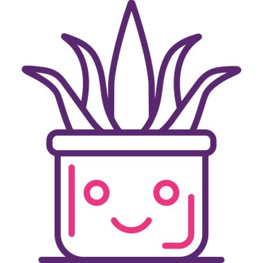 Kaktüs. Web simgesi basit illüstrasyon